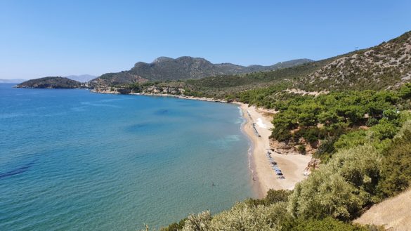 View of Psili Ammos Marathokampou, Samos