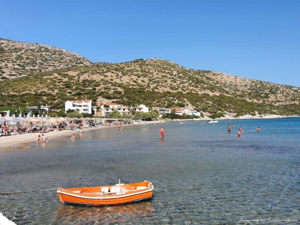 View of Psili Ammos beach, Samos
