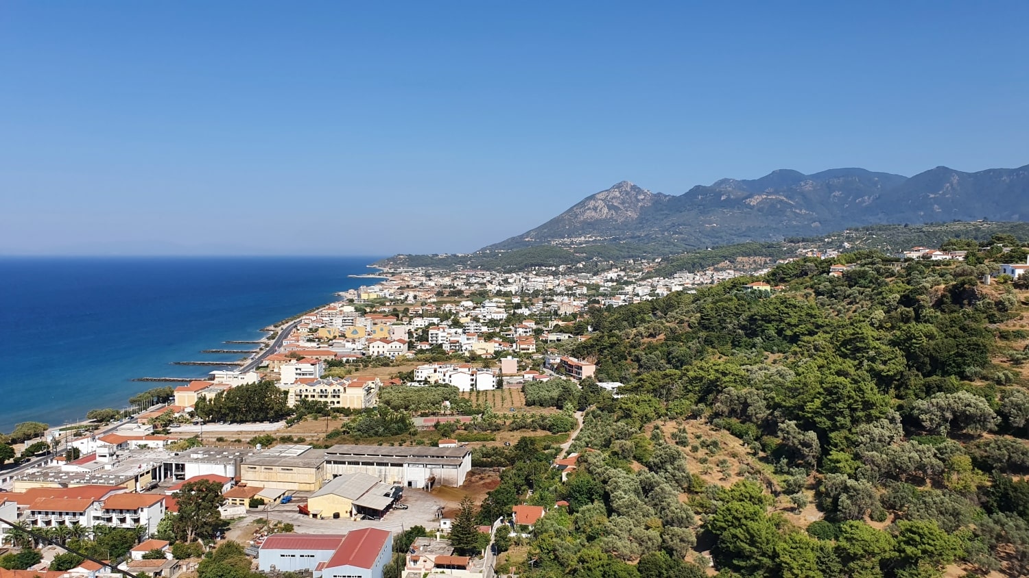 View of Karlovasi from Church of Agia Triada