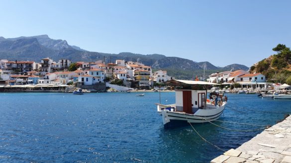 Fishing boat at Kokkari harbour