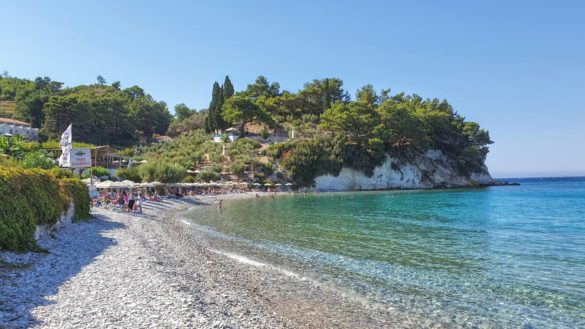 Turquoise waters of Tsamadou Beach