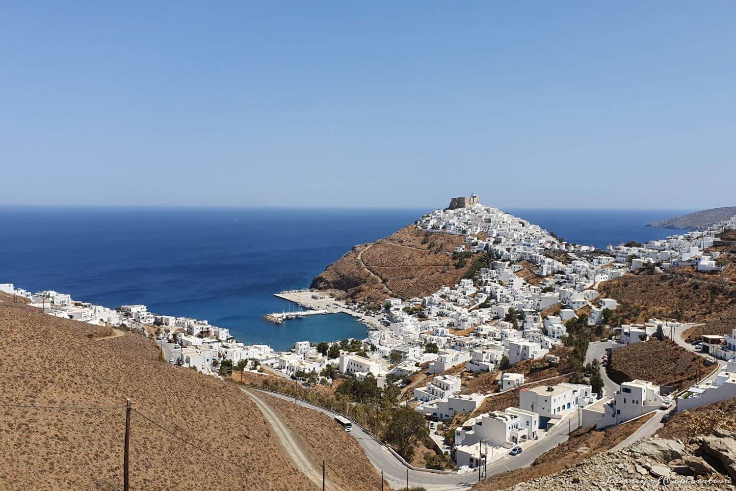 View of Chora & Pera Gialos from Palaios Mylos