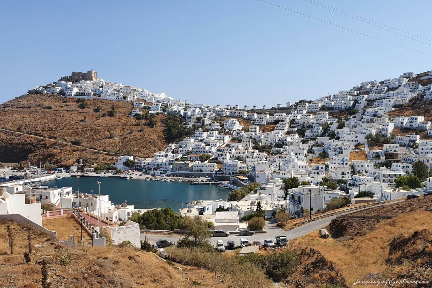 View of Astypalea Chora and Port