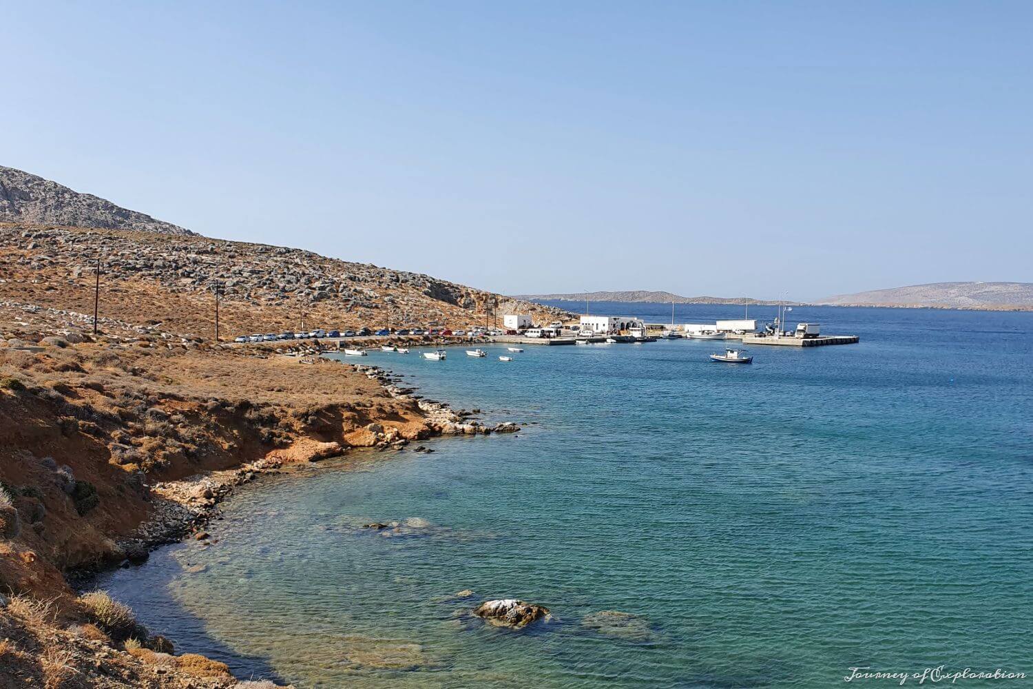 View of the New Port of Astypalea