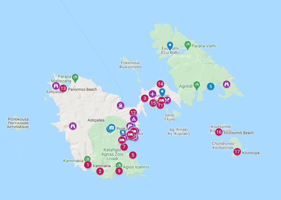 Astypalea Tourist Map