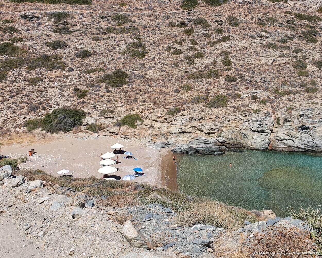 View of Dialiskari Beach in Sikinos