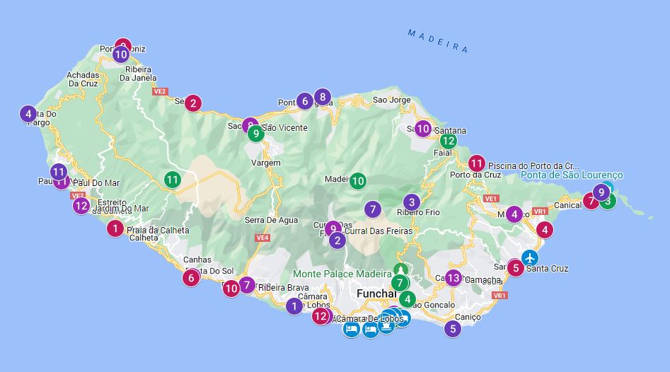 Madeira Tourist Map