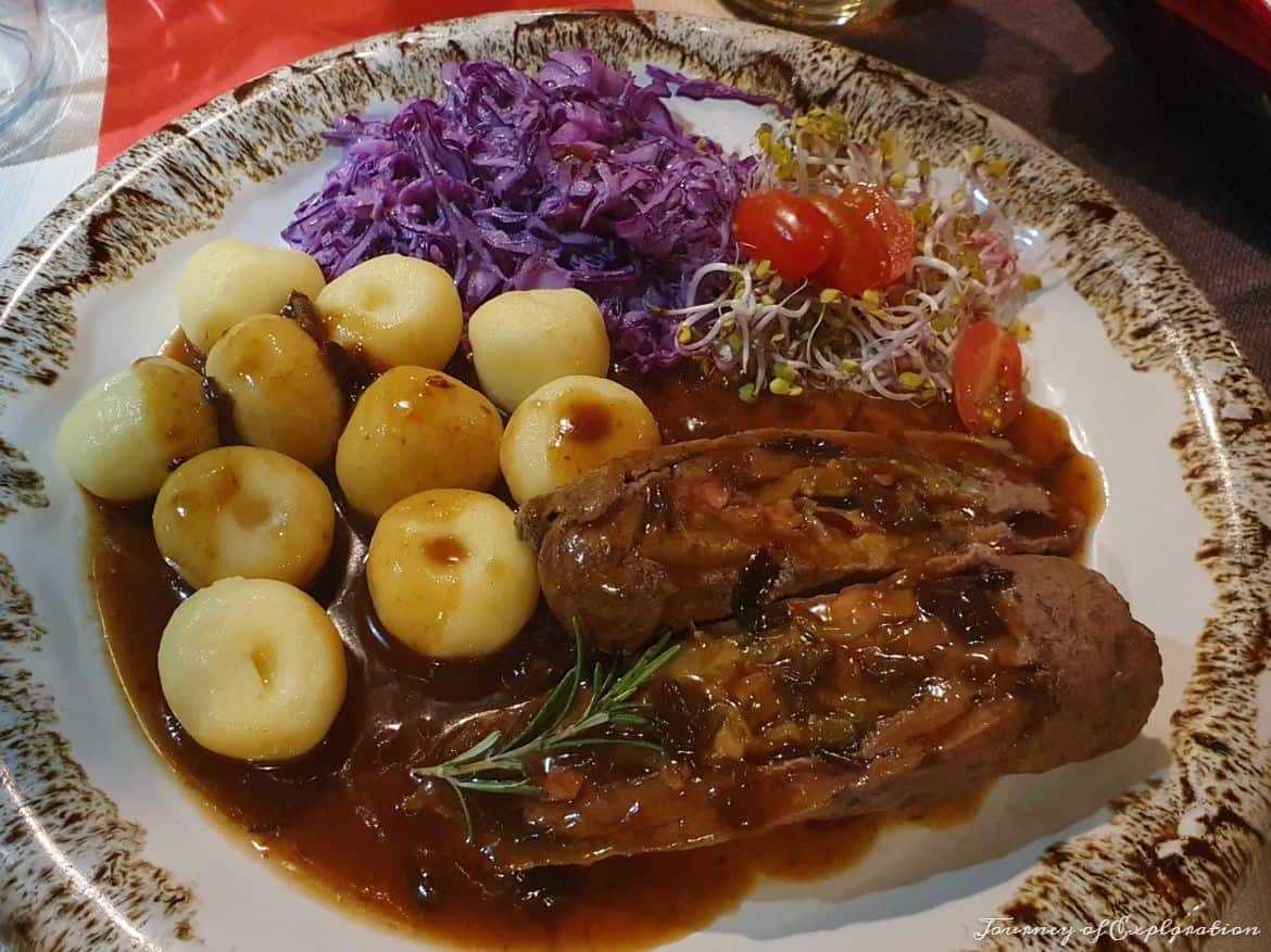 Rolada with Silesian dumplings