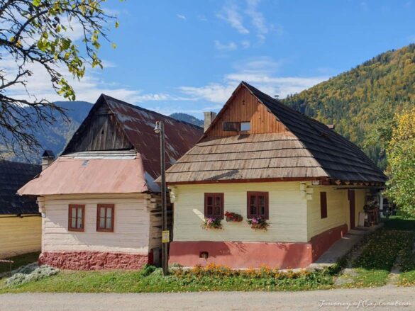 Traditional houses in Vlkolínec, Slovakia