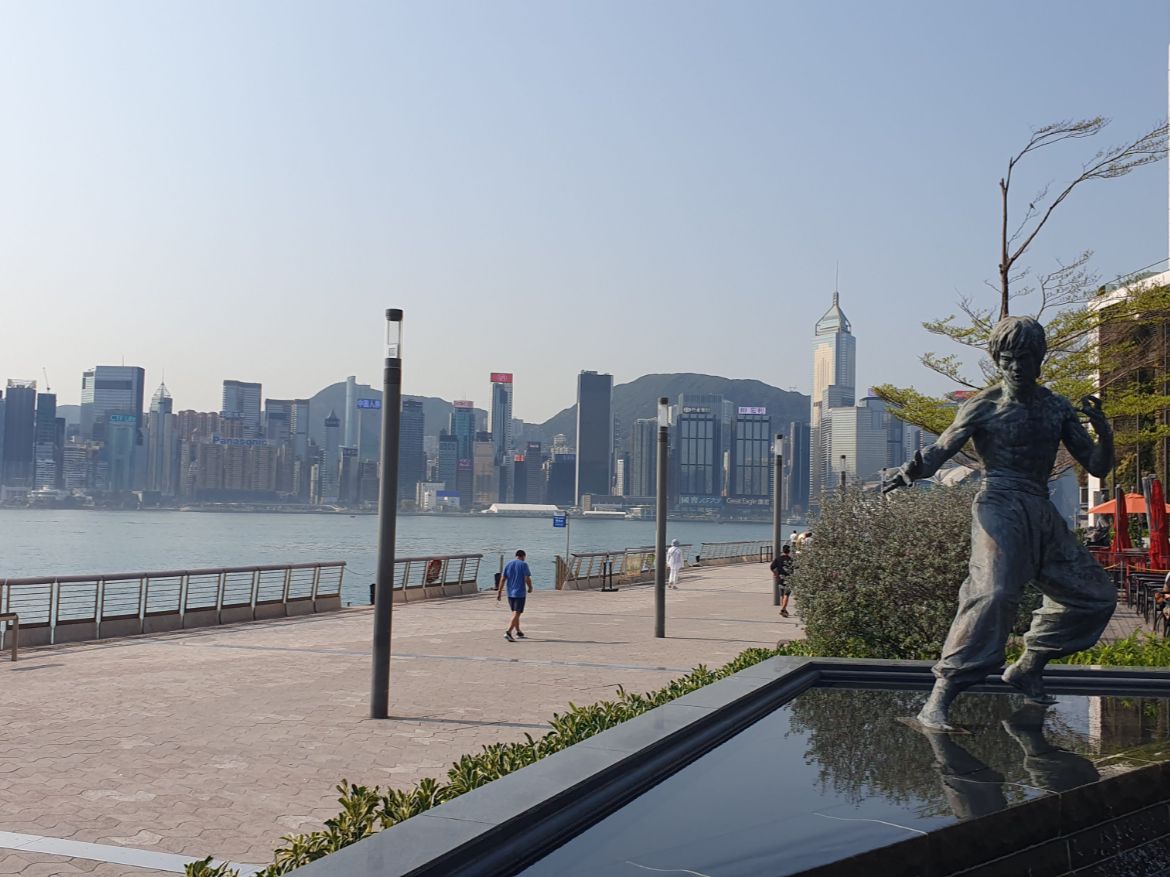 Bruce Lee Statue at the Avenue of Stars in Tsim Sha Tsui, Hong Kong