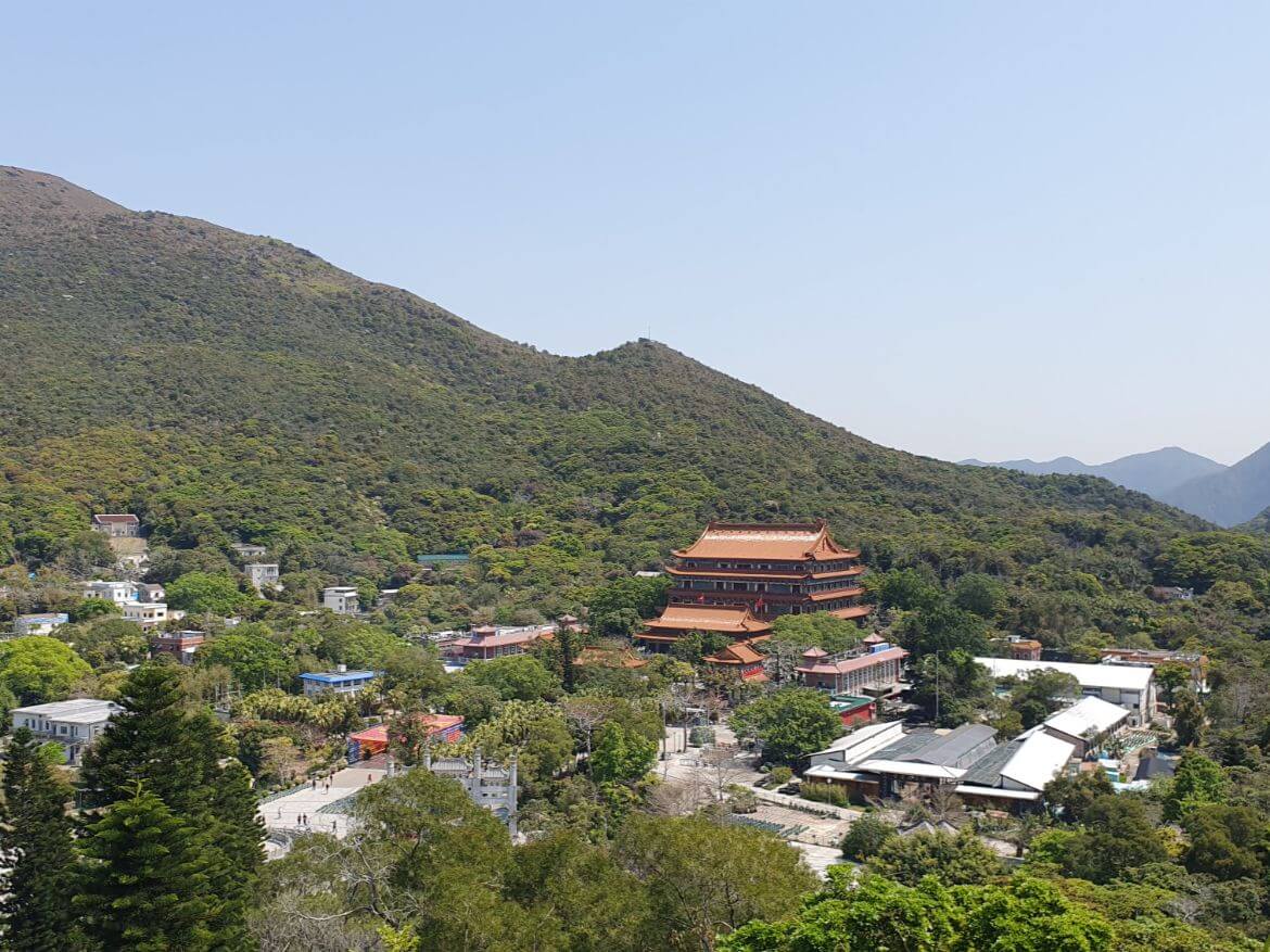 View of Po Lin Monastery, Lantau Island